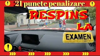 Respins la examenul auto - 21 puncte penalizare