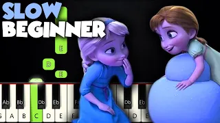 Do You Want To Build A Snowman - Frozen | SLOW BEGINNER PIANO TUTORIAL + SHEET MUSIC by Betacustic