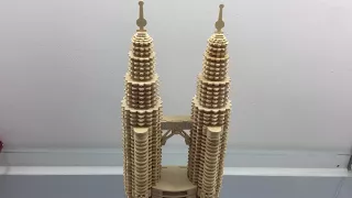 DIY Woodcraft Construction Kit Twin Tower of Malaysia