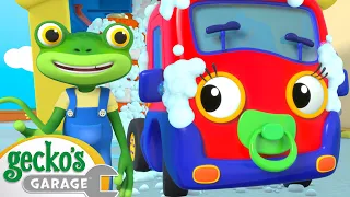 Car Wash Fiasco! 🫧 | GECKO'S GARAGE 🐸 | Old MacDonald's Farm | Vehicle Cartoons for Kids