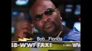 kevin dunn calls ahmed johnson on wwf livewire and pretends to be a black man from florida named bob