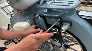 วิธีติดตั้งเหล็กกระเป๋า Honda Super cub C125 [How to install Side Rack Honda Super cub C125]