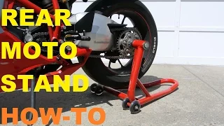 USING THE DP REAR PADDOCK MOTORCYCLE STAND