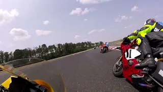 2022 Yamaha YZF-R7 vs Aprilia RS660 at NJMP Thunderbolt with TRC on 6-15-23