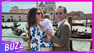 Marc Anthony y su hijo le dan a Nadia Ferreira una adorable sorpresa en Venecia