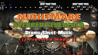 Avenged Sevenfold: Nightmare || Drums Sheet Music (With Download)