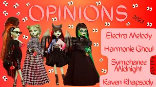 Opinions on Electra, Harmonie, Symphanee, & Raven | #monsterhigh #mattel | Full Video