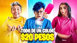 COMPRANDO TODO DE UN SOLO COLOR😱 | Los Panas