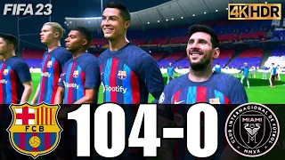 FIFA 23 | RONALDO, MESSI, MBAPPE, NEYMAR, ALLSTARS | BARCELONA 104-0 INTER MIAMI | PS5 4K 60FPS