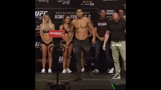 Paulo costa was in different mood at the weigh ins 🤣 #shorts #paulocosta