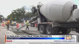 12 construction projects underway, starting soon in Macon Co.