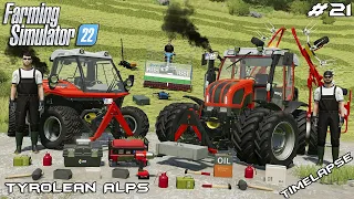 PREPARING MEADOW FOR BALING WITH REFORM TRACTORS | Tyrolean Alps | Farming Simulator 22 | Episode 21