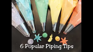 6 Most Popular Wilton Piping Tips! Buttercream Piping. Cupcake Decorating