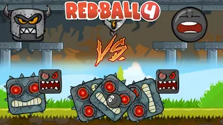 Red Ball 4 MIRROR - Black Ball, Taran Box Vs TWO BOSS 3 in All Maps | Red Ball 4 Gameplay
