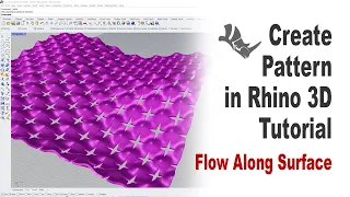 Create Texture/Pattern in Rhino 3D- Flow Along Surface Command #422