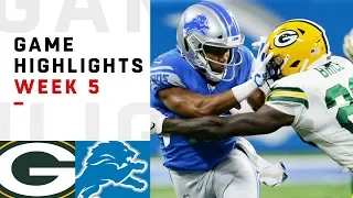 Packers vs. Lions Week 5 Highlights | NFL 2018