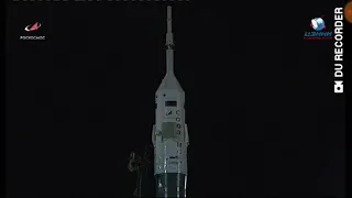 Запуск ракеты «Союз-ФГ» с ТПК «Союз МС-12»  .