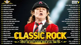 AC/DC, Guns' N Roses, Queen, Aerosmith, U2, Bon Jovi - Top 100 Classic Rock Songs Of All Time