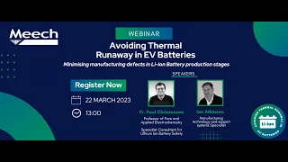 Webinar - Thermal runaway in EV Batteries