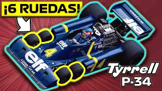El ÚNICO Coche de 💥 *6 RUEDAS* en GANAR una Carrera: TYRRELL P34 (Neumáticos Muy RAROS) Historia F1