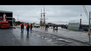 Netflix and Starz begin filming Outlander today at a rainy Burntisland Harbour  5/4/22