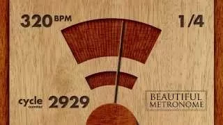 320 BPM 1/4 Wood Metronome HD