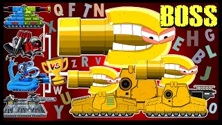 Alphabet Lore - F Tank | WOT | Мега танки VS Мега Босс | Мультики про танки | Arena Tank Cartoon