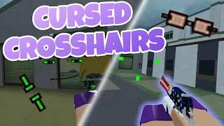 Using CURSED Crosshairs in COUNTER BLOX!