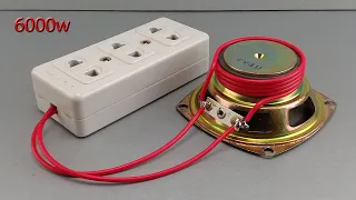 Make 6000w Free Electricity Energy Self Running With Speaker And Transformer