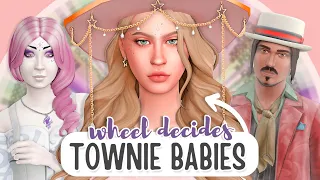 Random Wheel Decides Townie Babies! 🍼 | The Sims 4  CAS challenge