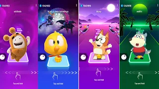 Oddbods Slick Vs Where's Chicky Vs Bluey Vs Wolofoo Tiles Hop EDM Rush!