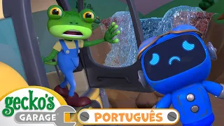 Emergência em dia de chuva |Garagem do Gecko em Português | Desenhos Animados