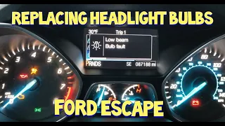 Ford Escape Headlight Low Beam Bulb Replacement, Very Simple!