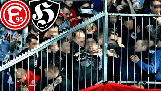 Als sich Fortuna-Hools und Ultras im eigenen Block boxten...