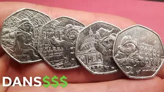 ALL 4 PADDINGTON BEAR 50p Coin VALUES + REVIEW