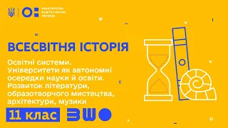 11 клас. Всесвітня історія. Освітні системи. Університети як автономні осередки науки й освіти