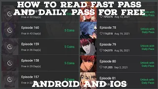 How to read fast pass and daily pass from webtoon for free (Android & IOS) TIMESTAMPS INCLUDED