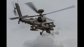 Live firing AH-64 Apache at Grafenwöhr Training Area on Range 301