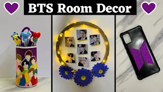 BTS Room Decor ideas 💜✨ / BTS DIY / without printer / save money at home / bts twitter