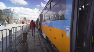 Bulgaria, Sofia, tram ride 5 from bul. Nikola Petkov to kv. Knyazhevo