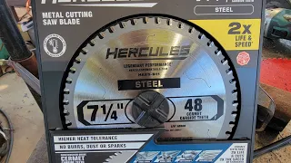 Hercules 71/4 Metal cutting carbide tooth saw blade review