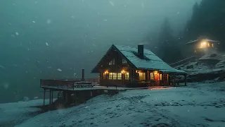 10 hours of Frosty Blizzard & Freezing Breeze Sounds at a Frozen Lake House┇Sounds for Deep Sleep