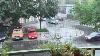 Donner und Regen in Berlin