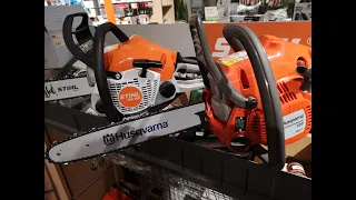 Vergleich zwischen der Stihl Benzin-Motorsäge MS 162 und der Husqvarna Benzin-Motorsäge 120 II