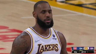 LeBron James said he'd shoot this free throw with his eyes closed & almost air balled 😭