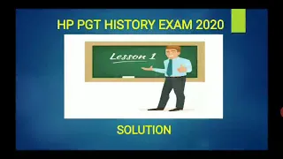 HP PGT History Exam 2020