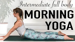 Full Body Morning Yoga (STRETCH & ENERGIZE) - Intermediate Minimal Cues Yoga - YogaCandi