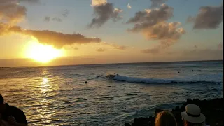 Surfing at Sunset, Turtle Bay