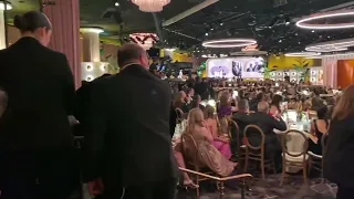 Rihanna And Asap Rocky entrance at the Golden Globes.