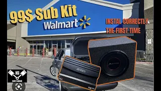 HOW TO: Properly Instal SUBWOOFERS || WALMART SUB & AMP KIT
